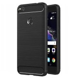Husa Huawei P9 Lite 2017, P8 Lite 2017 Techsuit Carbon Silicone, negru