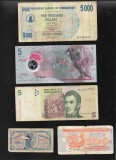 Set 5 bancnote de prin lume adunate (cele din imagini) #94, Europa
