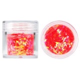 Confetti diamant nail art, 10 g - portocaliu neon, INGINAILS