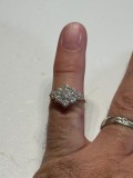 INEL AUR 18K + 9 DIAMANTE TOP X 0.25CT = 2.25CT - VVS1 - G - Anglia - Vintage !