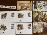 Portugalia - feline - serie 4 timbre MNH, 4 FDC, 4 maxime, fauna wwf