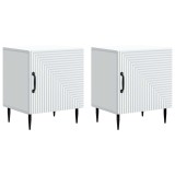 vidaXL Dulap de noapte 2 pcs Alb 43 x 34,5 x 50 cm Lemn prelucrat 894796
