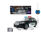 Mașină Poliție RC &ndash; Girofar LED &amp; Sirenă + Telecomandă 2.4 GHz &ndash; 15 cm &ndash; 3+ ani
