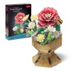 Cubic Fun - Buchet de flori 3D Camelie 109 piese