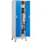 Vestiar metalic Premium cu picioare 2 usi color albastru 600x450x1920 mm (LxlxH), Asamblat, Extra Plus