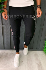 Pantaloni de trening pentru barbati - slim fit -negru- A5977 foto