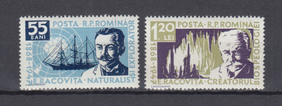 ROMANIA 1958 LP 458 EMIL RACOVITA SERIE MNH foto