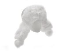 Caciula KLOP alba, ZIMUSKA, din piele naturala