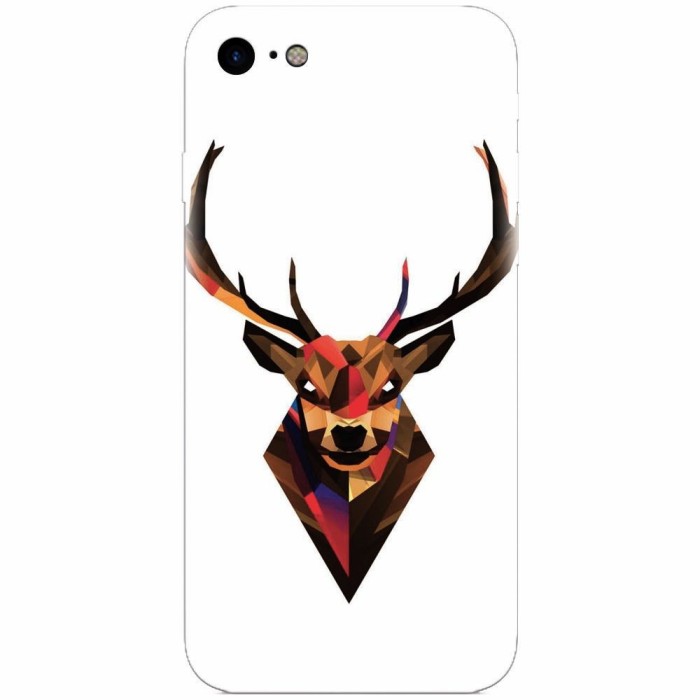 Husa silicon pentru Apple Iphone 7, Geometric Tibetan Antelope