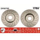 Set discuri frana Mercedes E-Class (W211), E-Class T-Model (S211), S-Class (W220), punte fata, 330x32, canelat perforat, TRW