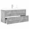 VidaXL Set mobilier de baie, 2 piese, gri beton, lemn compozit 3324963