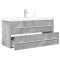 vidaXL Set mobilier de baie, 2 piese, gri beton, lemn compozit 3324963