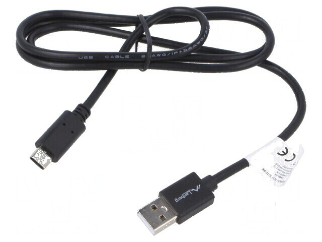 Cablu USB 2.0 A la C 1m negru