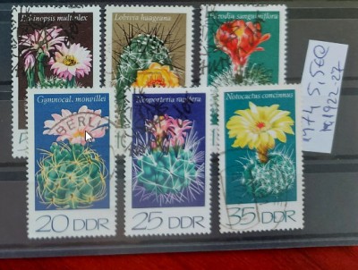 TS21 - Timbre serie DDR - 1974 Mi1922-27 Flora cactusi foto