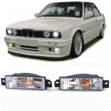 Indicatori din sticla clara albi cu lumina de parcare si becuri, potrivite pentru BMW Seria 3 E30 1987-1993 Performance AutoTuning