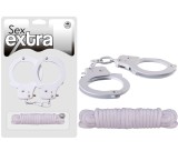 Set Catuse Si Franghie Pentru Imobilizare Erotica Sex Extra, Alb