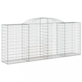 Cumpara ieftin Cos gabion arcuit, 300x50x120/140 cm, fier galvanizat
