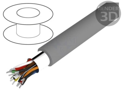 Cablu Ecranat Alpha Wire 5480/25C SL005, 25x2x24AWG, Folie Al-PET Essential C&amp;amp;C foto