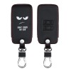 Husa Cheie Auto pentru Renault / Dacia - 4 Butoane, Piele ecologica, Negru, 44637.04, Kwmobile