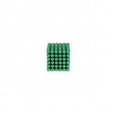 Joc puzzle antistres NeoCube cu 216 bile magnetice, 3mm, Gonga Verde foto