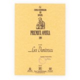 Premiul Omnia acordat lui Geo Dumitrescu de Uniunea Scriitorilor din Rom&acirc;nia, 1999, cu semnătura lui Laurențiu Ulici