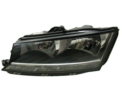 Far Skoda Fabia, 07.2018-, fata, Stanga, cu LED daytime running light; H7+H7+LED+PWY24W; electric; cu motor; foto