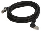 Patch cord F/UTP Cat5e Negru 3m Ecranat