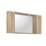 Leziter Dulap baie cu oglinda Ruben 105, suspendat, stejar Sonoma
