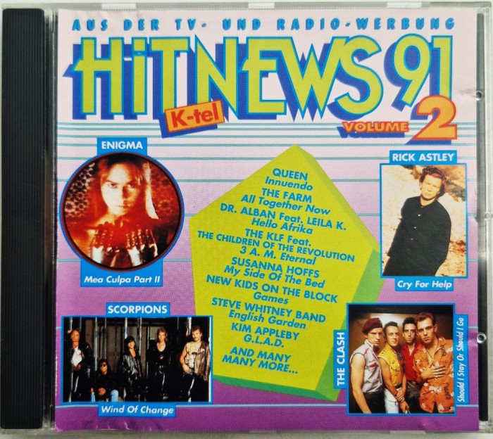 various - Hit News 91 vol 2 NM / VG+ cd muzica pop rock synth pop