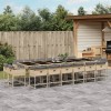 VidaXL Set mobilier grădină cu perne, 17 piese bej combinat poliratan 3278195