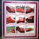 GUINEA-BISSAU 2001 - LOCOMOTIVE THALYS. BLOC MNH, DG10, Nestampilat