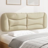 VidaXL Pernă pentru tăblie de pat, crem, 160 cm, material textil