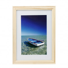 Rama foto Ocean Boat, 13x18 cm, lemn, aspect vintage, de birou foto