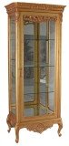 Vitrina baroc din lemn masiv auriu CAT910, Comode si bufete