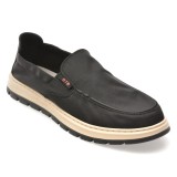 Mocasini BITE THE BULLET negri, HLM003, din material textil