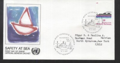 UN Vienna 1983 Safety at sea Mi.31 FDC UN.228 foto