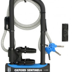 Antifurt Bicicleta Oxford Sentinel Pro Duo U-Lock 320mm x 177mm + Cable Otel Negru LK326