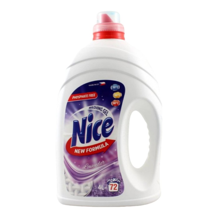 Detergent rufe gel, Nice, Lavanda, 4L