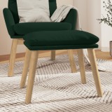VidaXL Taburet, verde &icirc;nchis, 45x29,5x35 cm, catifea