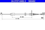 Cablu frana de parcare Mercedes Glk-Class Motor 200, 200 CDI, 220 CDI, 220 CDI 4-matic, 220 CDI 4-matic, 250, 250 4-matic, lungime 744 mm, OE