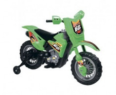 Motocicleta Electrica Pentru Copii Enduro Motocross 6V Verde Cu Telecomanda Control Parinte foto