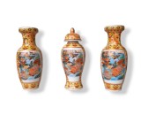 Cumpara ieftin 2 Seturi de Vaze Japoneze Decorative cu Design Floral și Păsări, Oem