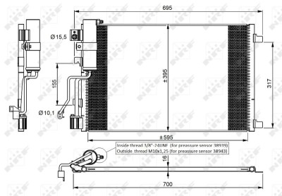 NRF 35974 EASY FIT Condensator, climatizare foto