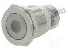 Intrerupator anti-vandalism, ON-ON, &Oslash;19mm, ONPOW - LAS1-AGQPF-11ZD/G/24V/S
