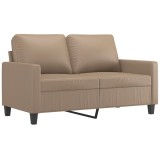 Cumpara ieftin Canapea cu 2 locuri, cappuccino, 120 cm, piele ecologica