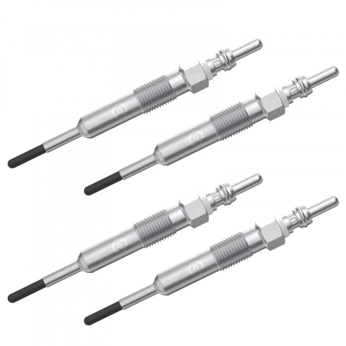 Set 4 bujii incandescente Bosch pentru Audi A3, A4, Seat Cordoba, Ibiza, Leon, Toledo, Skoda Fabia II, Octavia II, Roomster, Superb, VW Crafter, Golf