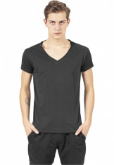 Fitted Peached Open Edge V-Neck Tee foto