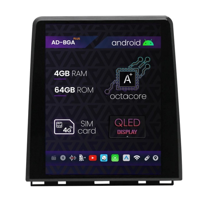 Navigatie Renault Clio 5 (2019+), Android 13, A-Octacore 4GB RAM + 64GB ROM, 9.7 Inch - AD-BGA9704 + AD-BGRKIT372T