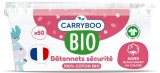 Betisoare cu bumbac BIO securizate pentru bebelusi Carryboo