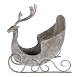 Cumpara ieftin Saniuta decorativa Craciun metal gri 44x34x47 cm